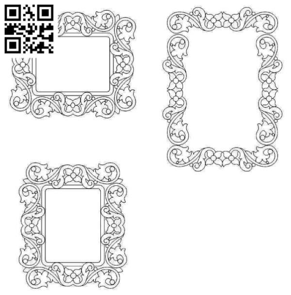 Beautifully decorated frame file cdr and dxf free vector download for laser engraving machines