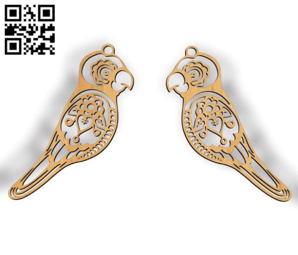 Bird earrings file cdr and dxf free vector download for Laser cut