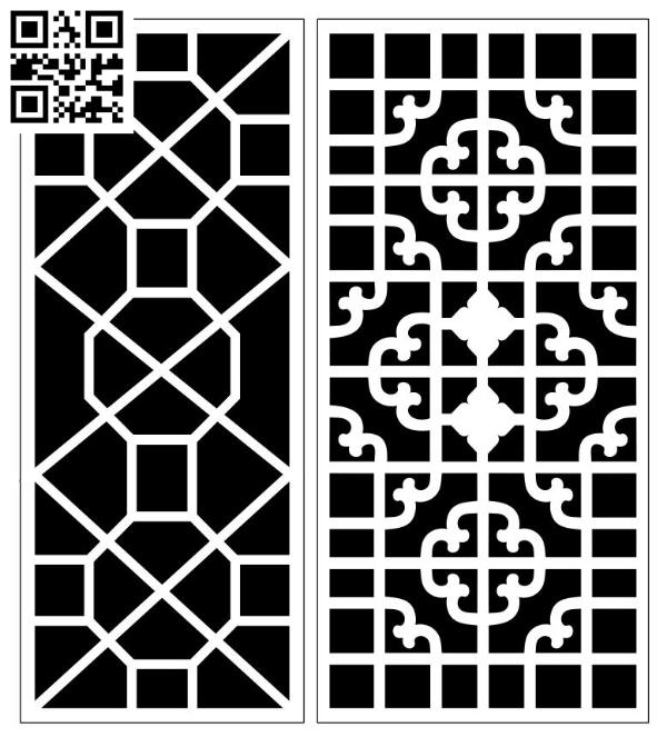 Design pattern screen panel E0010172 file cdr and dxf free vector download for Laser cut CNC