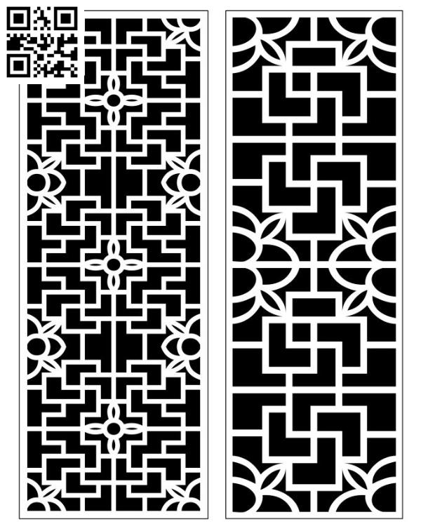 Design pattern screen panel E0010176 file cdr and dxf free vector download for Laser cut CNC