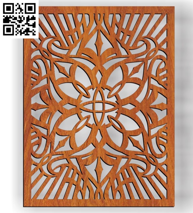 Design pattern screen panel E0010321 file cdr and dxf free vector download for Laser cut CNC