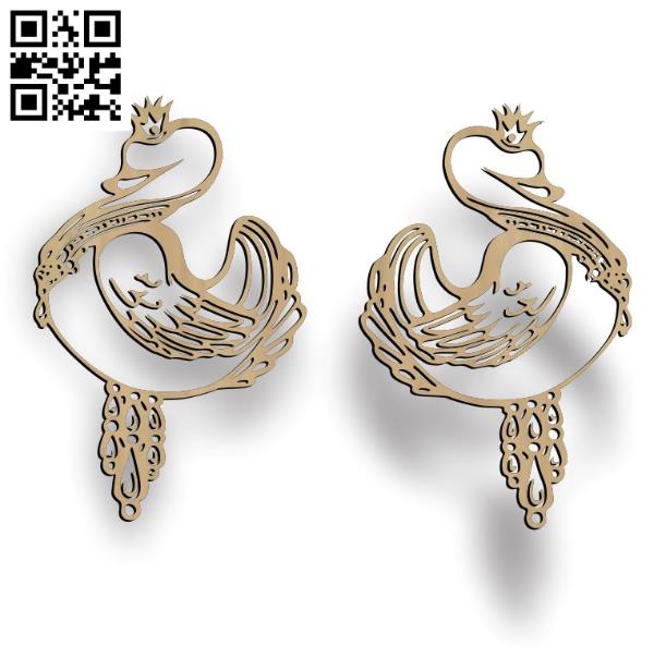 Duck earrings file cdr and dxf free vector download for Laser cut