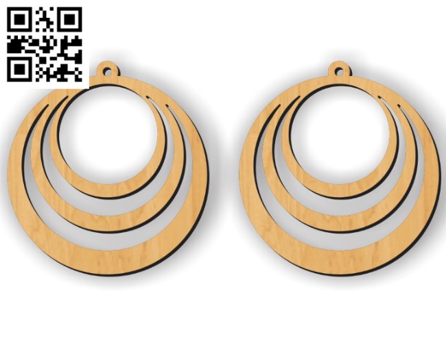 Earring E0010324 file cdr and dxf free vector download for Laser cut