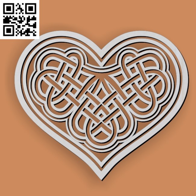 Geometric heart celtic file cdr and dxf free vector download for Laser cut1