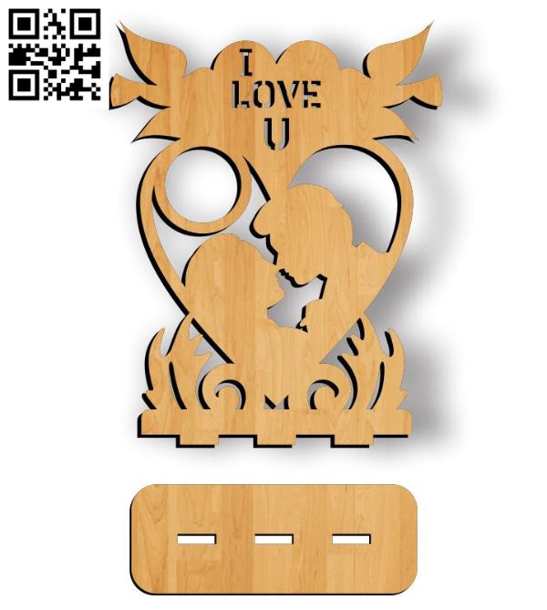 I love you photo frames file cdr and dxf free vector download for Laser cut  