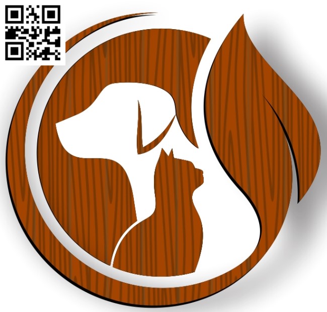 Logo dog and cat file cdr and dxf free vector download for Laser cut