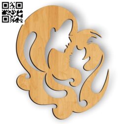 Mother and son file cdr and dxf free vector download for Laser cut
