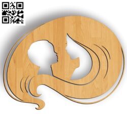 Mother’s hair file cdr and dxf free vector download for file cdr and dxf free vector download for Laser cut