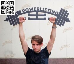 Powerlifting medal file cdr and dxf free vector download for Laser cut