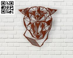 Puma head paintings file cdr and dxf free vector download for Laser cut