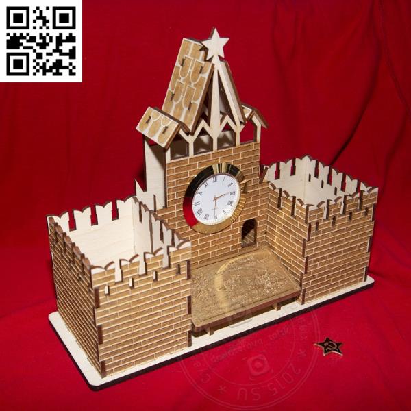 Spasskaya tower file cdr and dxf free vector download for Laser cut