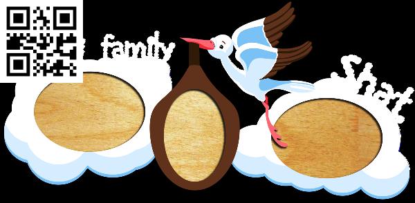 Stork photo frame file cdr and dxf free vector download for Laser cut