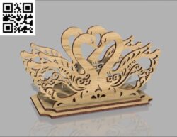 Swans napkin holder file cdr and dxf free vector download for Laser cut