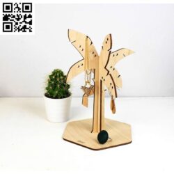 Tree Jewellery Stand file cdr and dxf free vector download for Laser cut