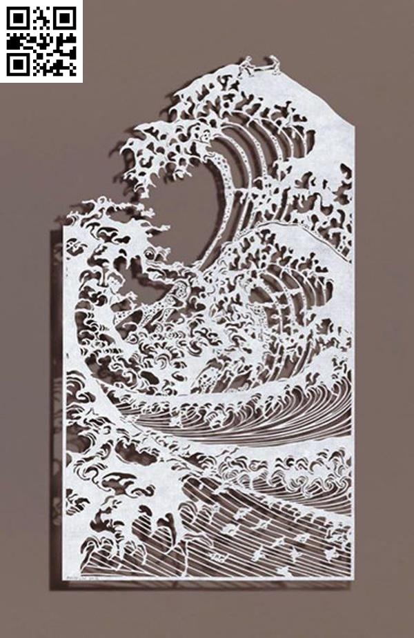 Wave file cdr and dxf free vector download for Laser cut