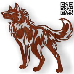 Wolf panel file cdr and dxf free vector download for Laser cut Plasma