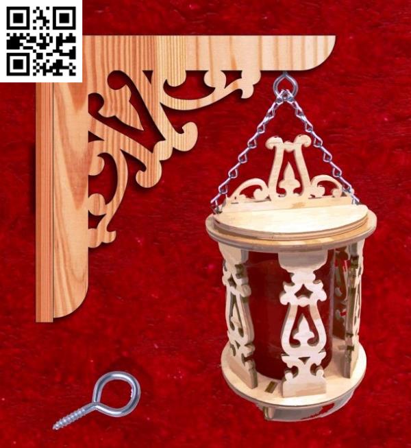 Wooden lantern file cdr and dxf free vector download for Laser cut CNC
