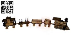 Wooden train file cdr and dxf free vector download for Laser cut