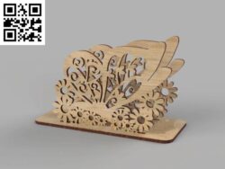 butterfly napkin holder file cdr and dxf free vector download for Laser cut