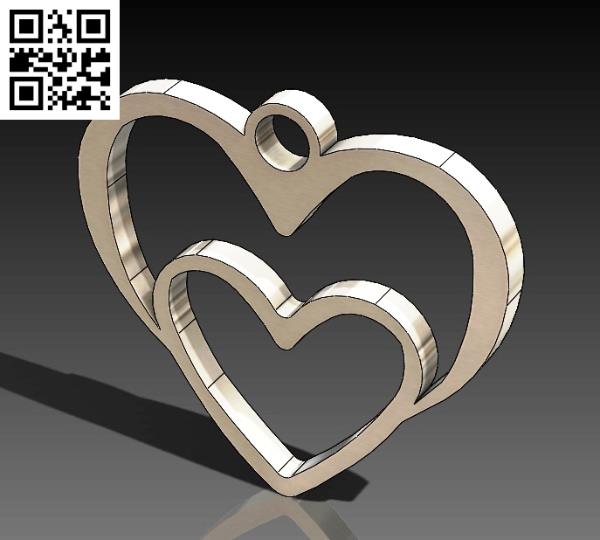 two hearts file cdr and dxf free vector download for Laser cut
