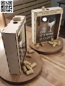 wine cork box file cdr and dxf free vector download for Laser cut
