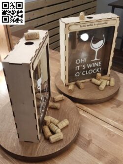 wine cork box file cdr and dxf free vector download for Laser cut