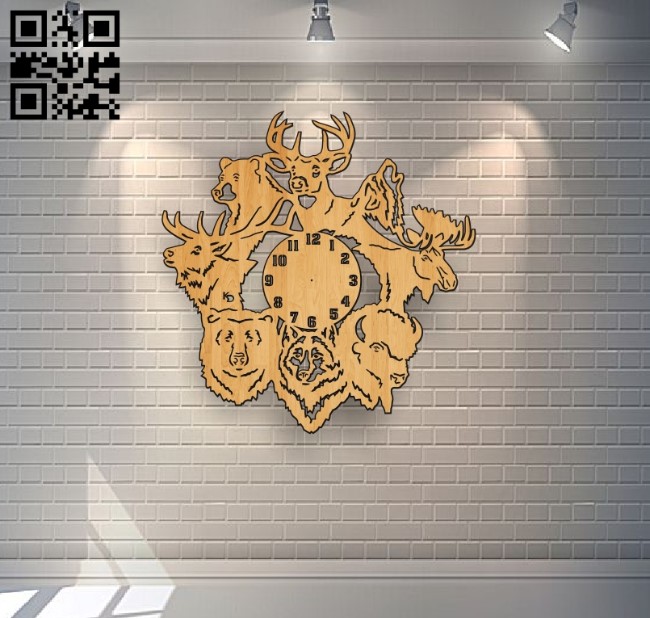 Beast clock file cdr and dxf free vector download for Laser cut ...