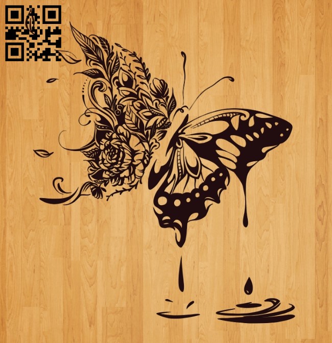 Butterfly E0010483 file cdr and dxf free vector download for laser engraving machines