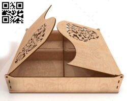 Cookie box E0010509 file cdr and dxf free vector download for Laser cut