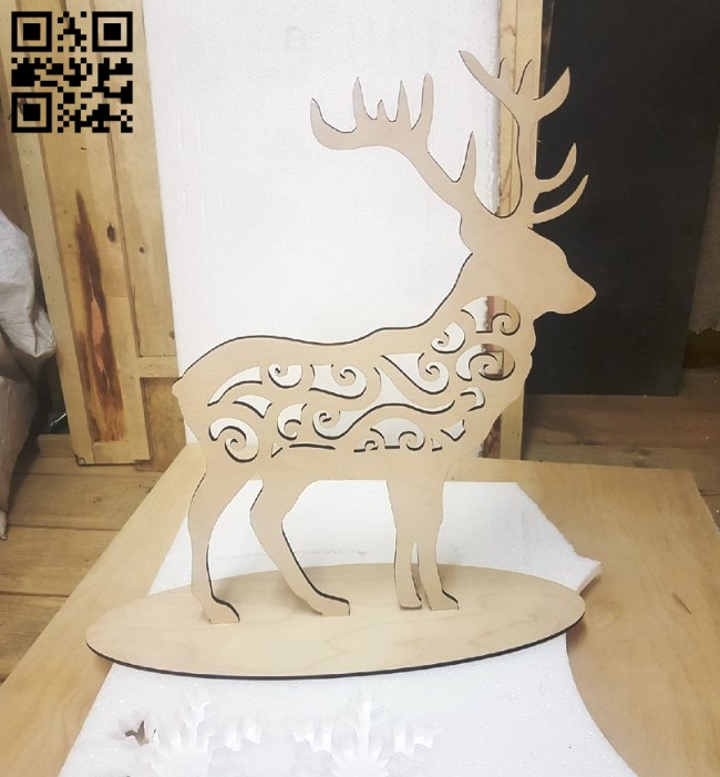 Deer E0010518 file cdr and dxf free vector download for Laser cut