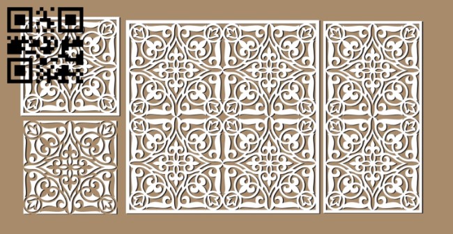 Design pattern screen panel E0010502 file cdr and dxf free vector download for Laser cut CNC