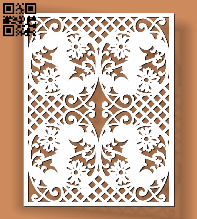 Design pattern screen panel E0010503 file cdr and dxf free vector download for Laser cut CNC