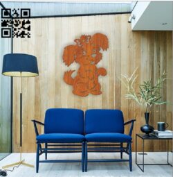 Dog wall paintings file cdr and dxf free vector download for Laser cut