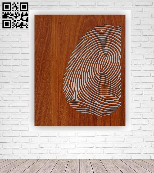 Fingerprint pano file cdr and dxf free vector download for Laser cut