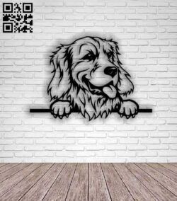 Golden dog E0010494 file cdr and dxf free vector download for Laser cut