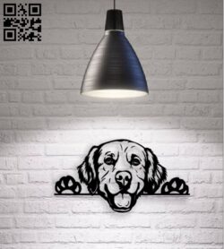 Golden dog E0010513 file cdr and dxf free vector download for Laser cut