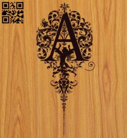 Letter A art E0010531 file cdr and dxf free vector download for laser engraving machines