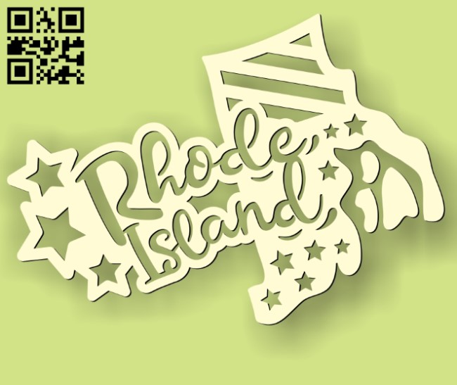 Rhode Island E0010526 file cdr and dxf free vector download for Laser cut