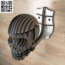 Skull 3D puzzle file cdr and dxf free vector download for Laser cut