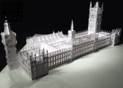 The Palace of Westminster paper cut E0010530 file cdr and dxf free vector download for Laser cut