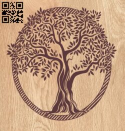 Tree E0010541 file cdr and dxf free vector download for laser engraving machines