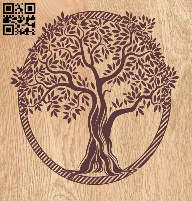 Tree E0010541 file cdr and dxf free vector download for laser engraving ...