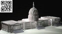 United States Capitol paper cut E0010479 file cdr and dxf free vector download for Laser cut
