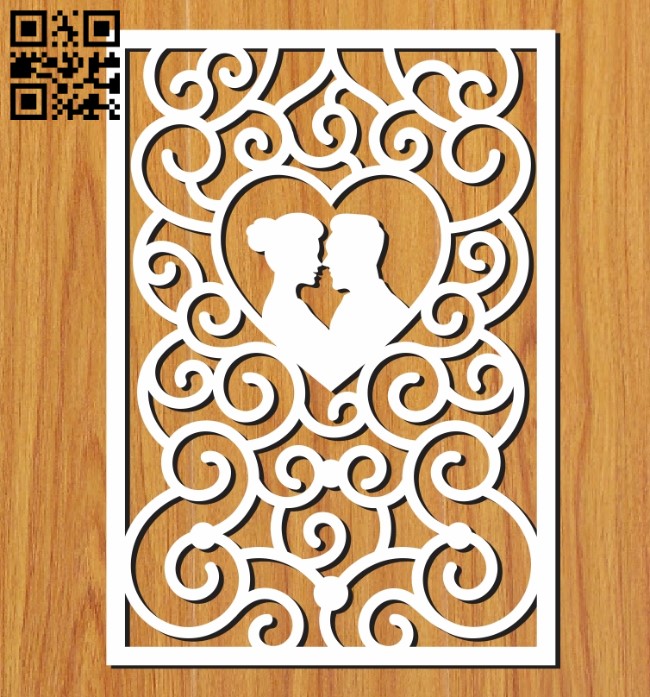 Wedding card decoration file cdr and dxf free vector download for Laser cut