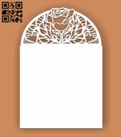 Wedding invitation pattern E0010522 file cdr and dxf free vector download for Laser cut