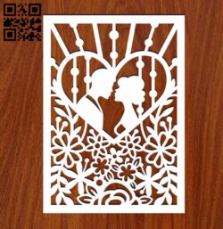 Wedding invitation pattern file cdr and dxf free vector download for Laser cut