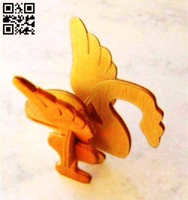 Wooden bird E0010457 file cdr and dxf free vector download for laser cut