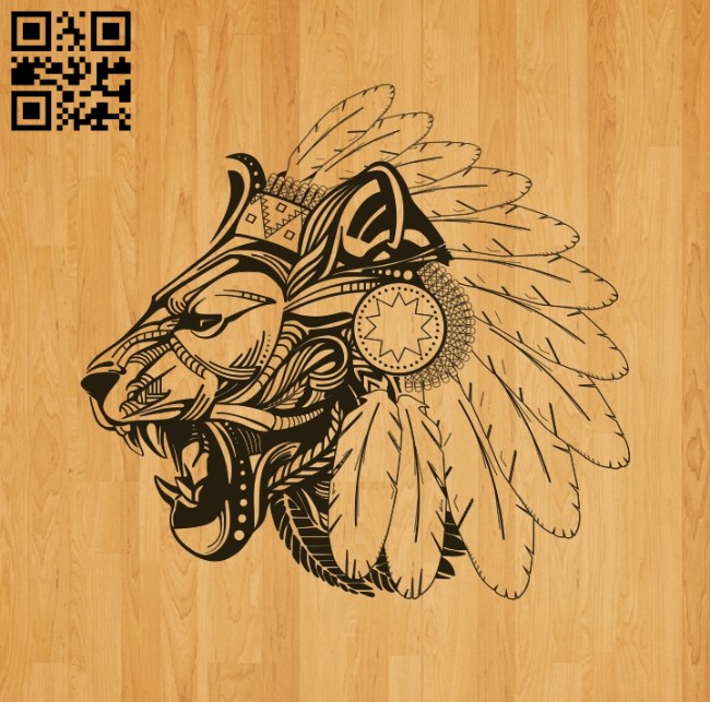 Aboriginal lion E0010609 file cdr and dxf free vector download for laser engraving machines