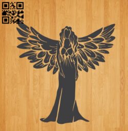 Angel wings E0010652 file cdr and dxf free vector download for laser engraving machines