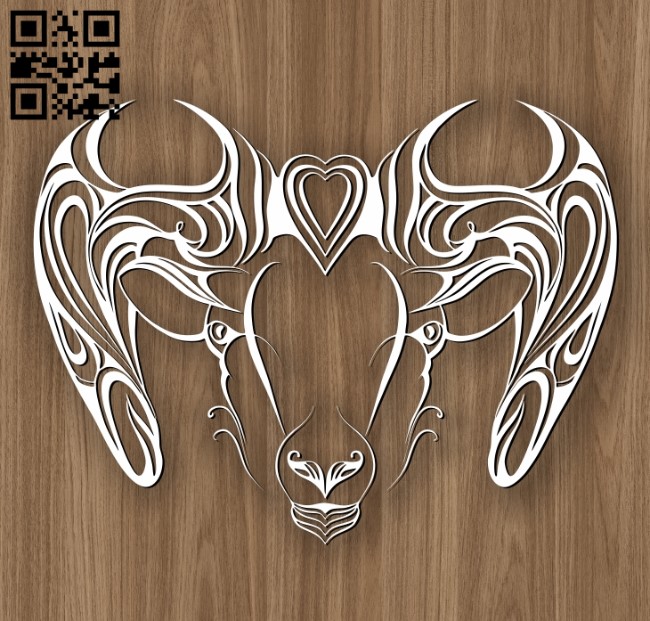 Aries zodiac E0010697 file cdr and dxf free vector download for laser engraving machines